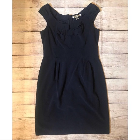 aa studio navy sleeveless cocktail party wedding guest dress size 10 - Picture 3 of 6